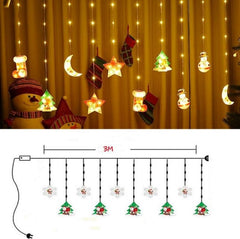 CORTINAS DECORATIVAS LUCES DE NAVIDAD (3M * 10 + 80 luces - LU3643