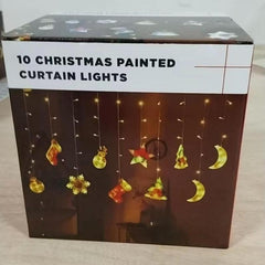 CORTINAS DECORATIVAS LUCES DE NAVIDAD (3M * 10 + 80 luces - LU3643