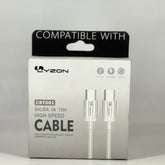 CABLE DOBLE TIPO C DE CARGA RAPIDA - CBT001