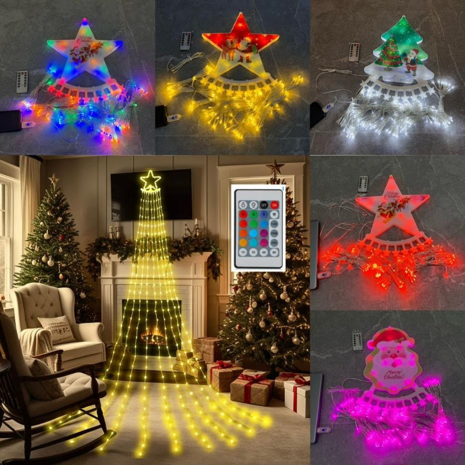 2M Navidad con dibujos animados decoraciones colgantes cascada de luces - LU3576