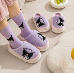 Zapatillas de invierno de algodón cálido de dibujos animados para mujer - LU3246