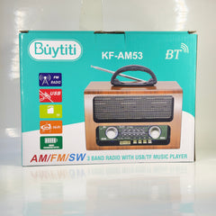 Bocina radio vintage buytiti de 3 bandas con ranuras para sd y usb, variedad de colores / AM53