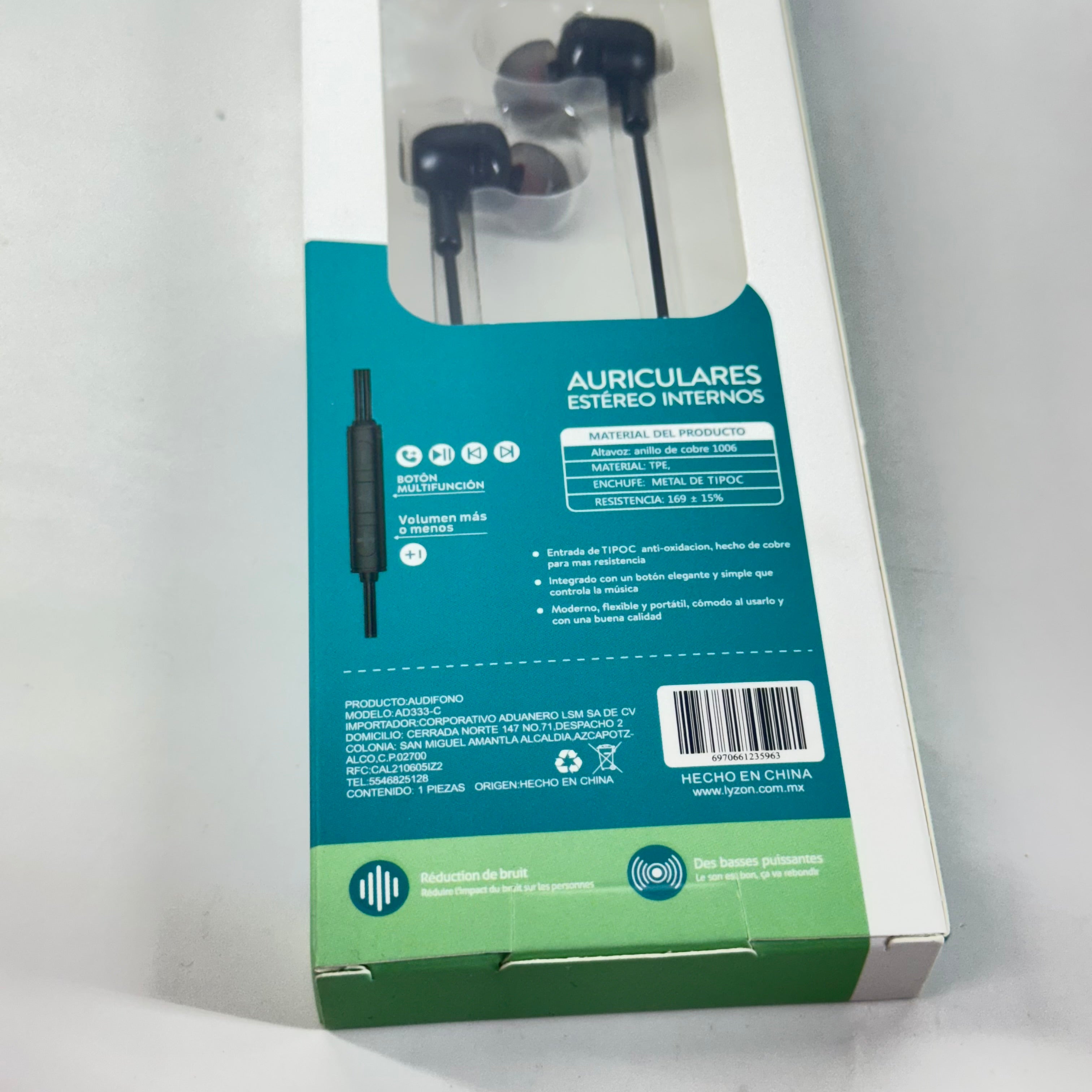 AUDIFONOS DE ENTRADA TIPO C - AD333-C
