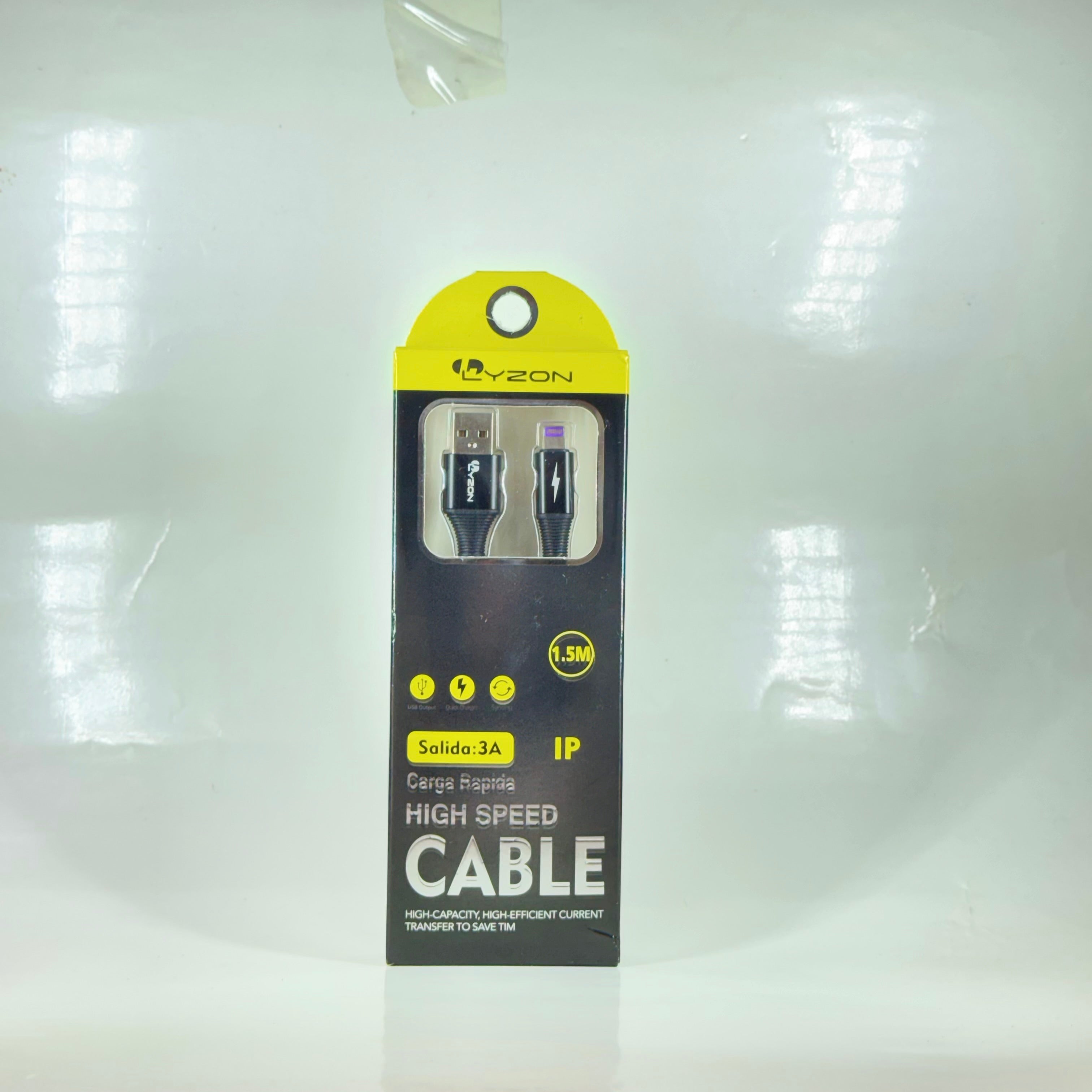 CABLE DE CARGA RAPIDA PARA IPHONE LYZON - CBI5A5