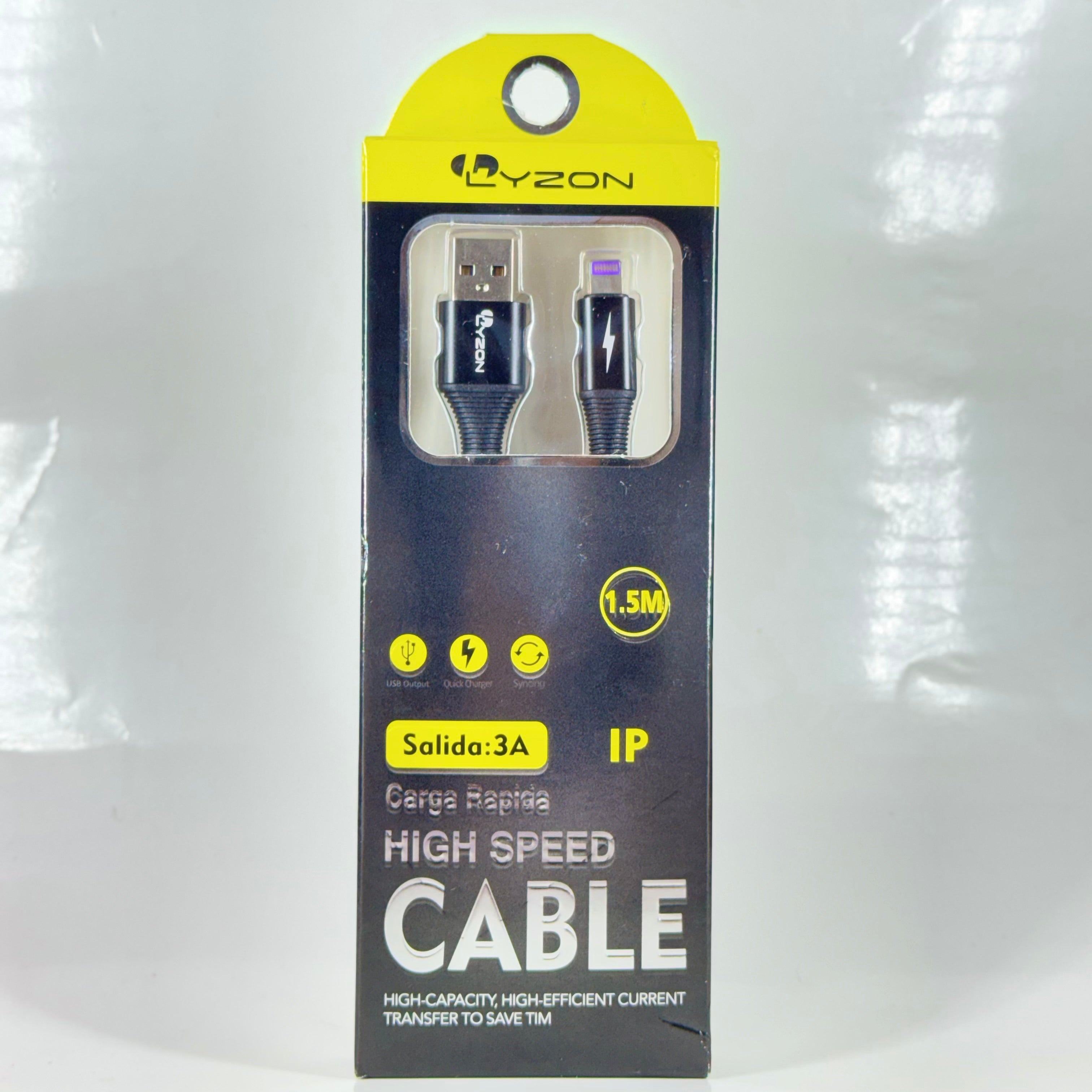CABLE DE CARGA RAPIDA PARA IPHONE LYZON - CBI5A5